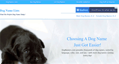 Desktop Screenshot of dognamers.com